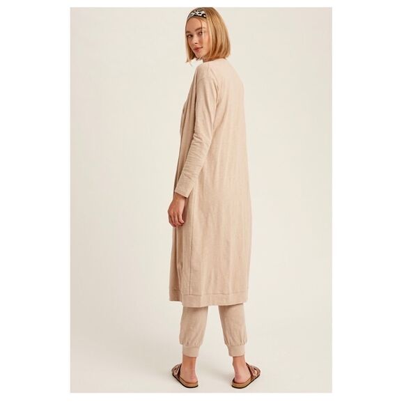 TEXTURED Cotton Jumpsuit & Long Cardigan Knit Sets - Picture 5 of 14